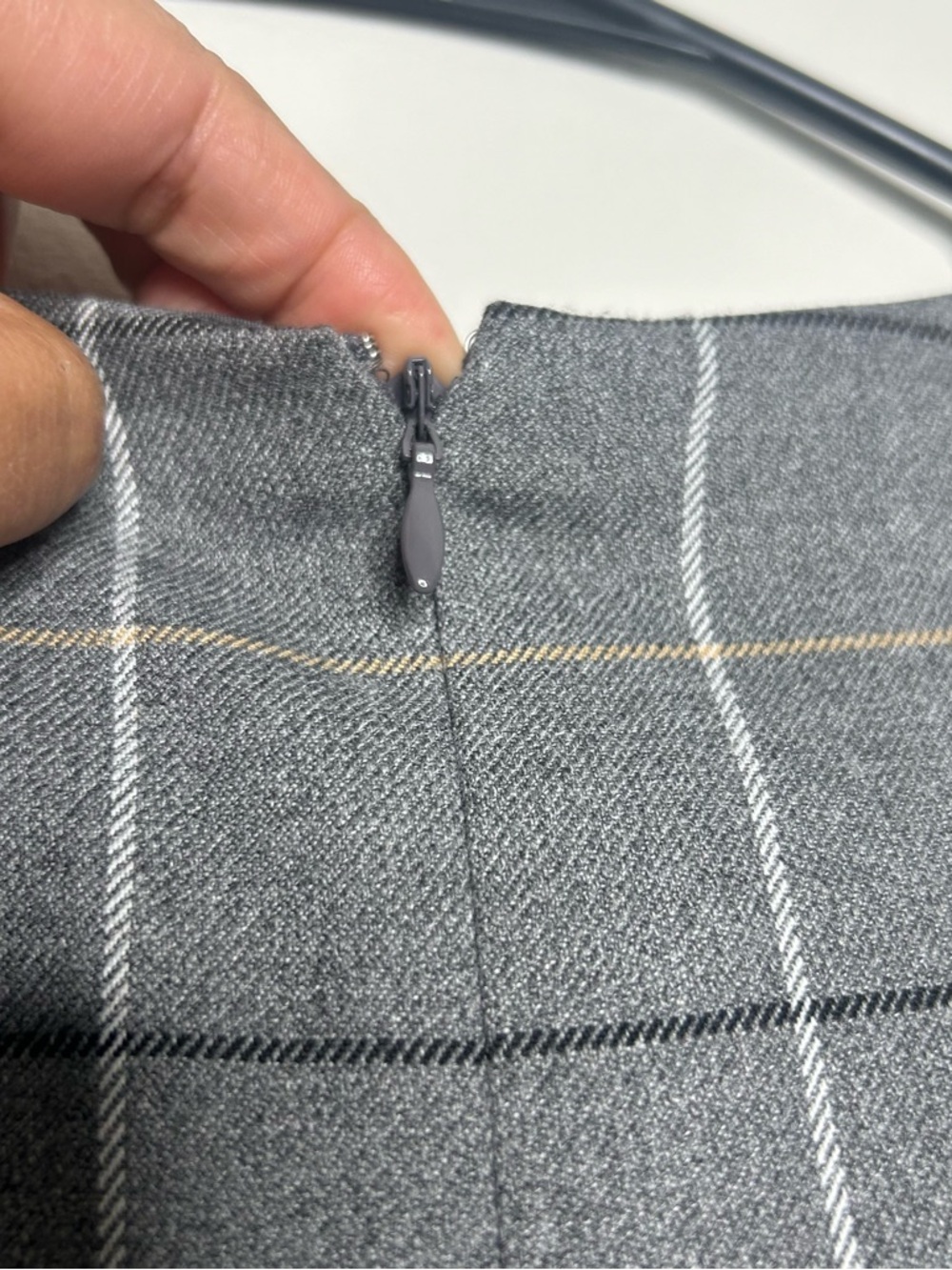 Ann Taylor Gray Plaid Midi Sheath Dress - Picture 5 of 5